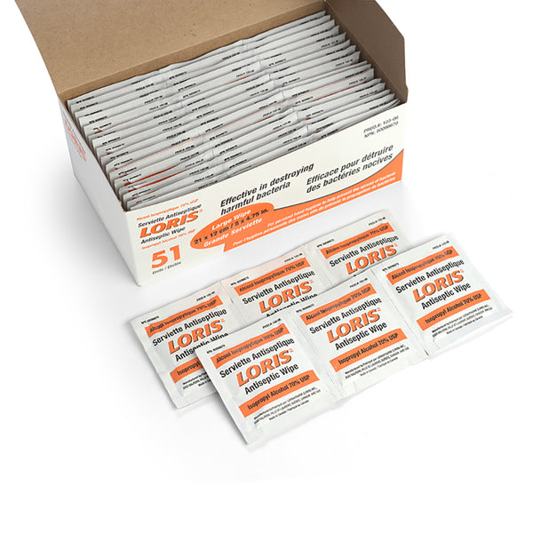LORIS™ 70% Isopropyl Alcohol USP Antiseptic Wipes (Case of 1224 Wipes)