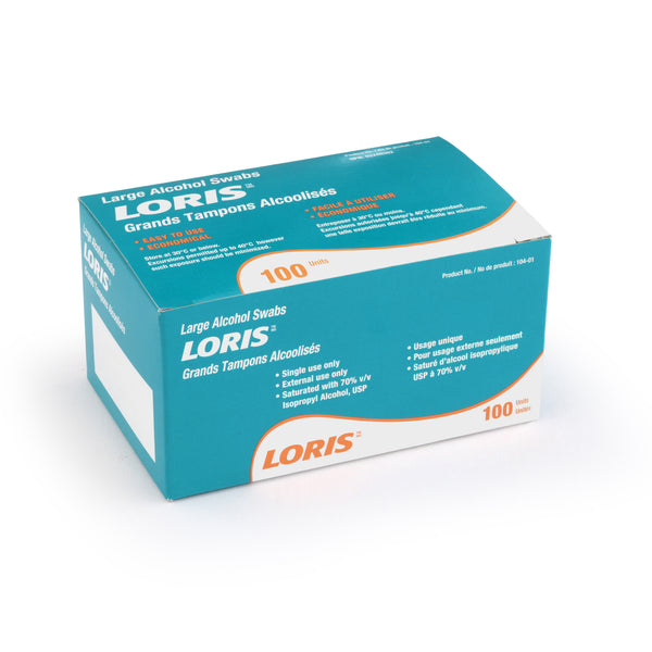 LORIS™ Large Alcohol Swabs (Case of 1000 Wipes)