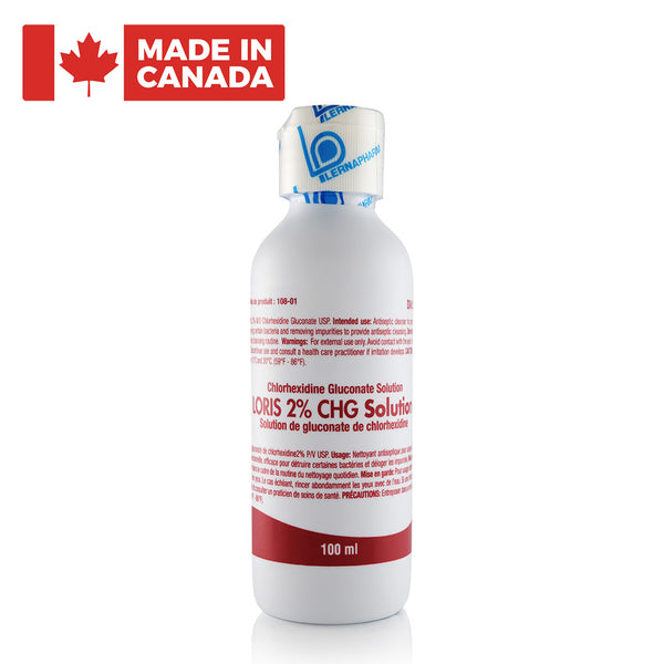 LORIS™ 2% CHG Solution 100ml/3.5oz Bottle (Case of 48 Bottles)