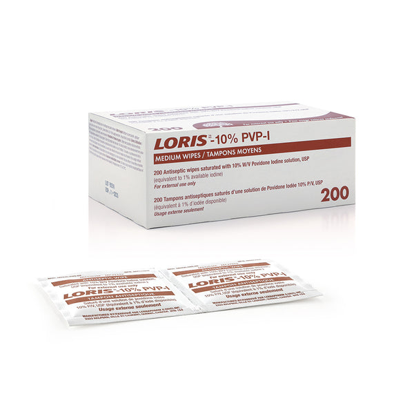 LORIS™ 10% PVP-I Wipes (Case of 4000 Wipes)