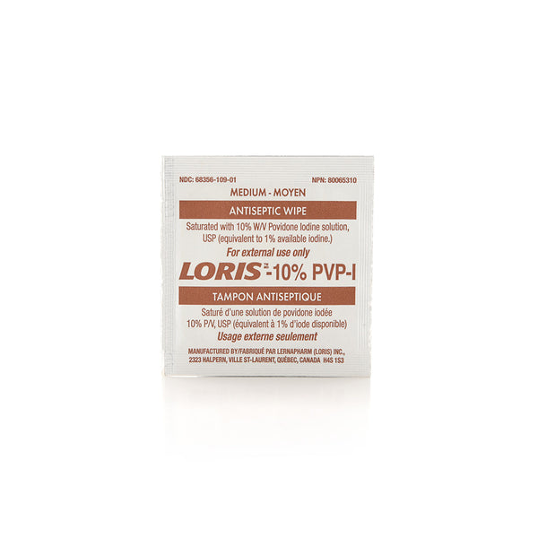 LORIS™ 10% PVP-I Wipes (Case of 4000 Wipes)