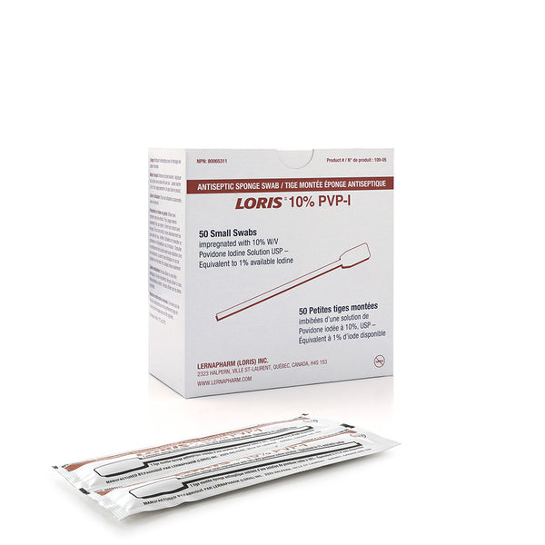 LORIS™ 10% PVP-I Sponge Swab (Case of 500 Sponge Swabs)