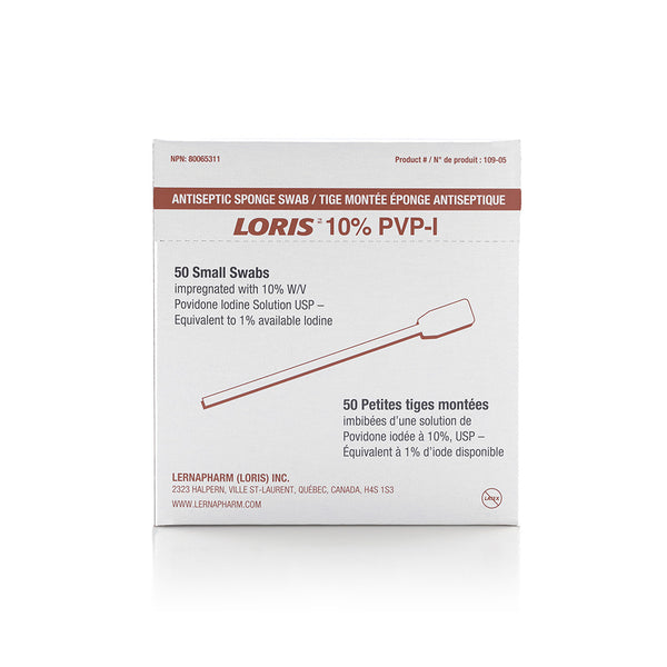 LORIS™ 10% PVP-I Sponge Swab (Case of 500 Sponge Swabs)