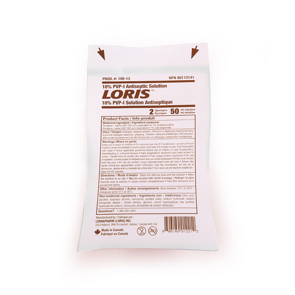LORIS™ 10% PVP-I Antiseptic Solution - 2 Sponges