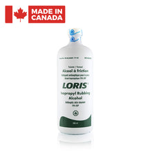 LORIS™ Isopropyl Rubbing Alcohol - Tinted 500ml/16.9oz Bottle (Case of 12 Bottles)