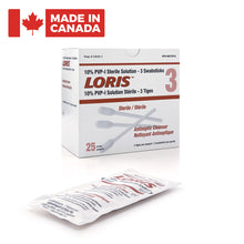 LORIS™ 10% PVP-I Antiseptic Sterile Solution- 3 Swabsticks (Case of 750 Swabsticks)