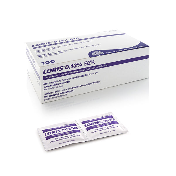 LORIS™ 0.13% BZK Towelette (Case of 2000 Wipes)