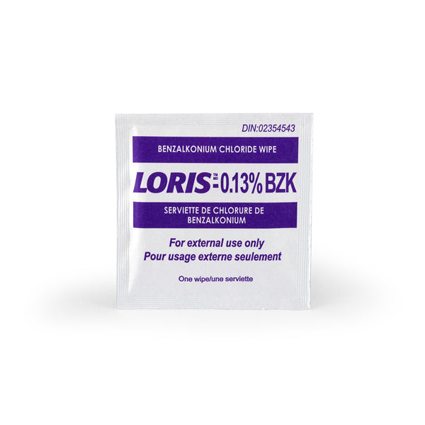 LORIS™ 0.13% BZK Towelette (Case of 2000 Wipes)