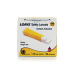 LORIS™ Safety Lancets - 26 Gauge- 1.8 mm depth