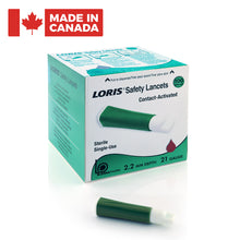 LORIS™ Safety Lancets - 21 Gauge- 2.2 mm depth