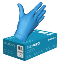 Forcefield TrioForce Nitrile Disposable Examination Gloves (Blue) - Case of 1000 Gloves