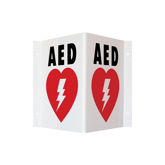 AED Wall Signs (Flat, Triangular or L-Shaped)