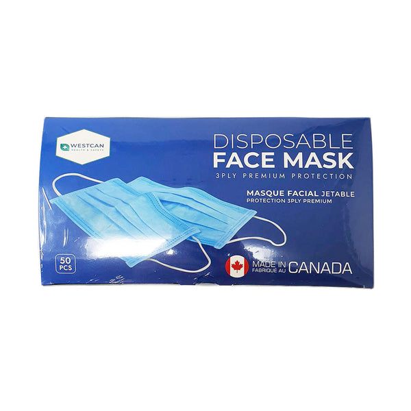 WestCan 3-Ply Disposable Face Mask (Level 1) - Box of 50