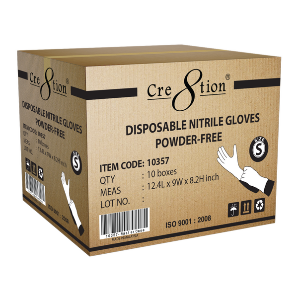 Cre8tion® Disposable Nitrile Gloves (Blue) - Box of 100