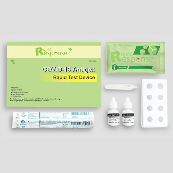 Rapid Response® COVID-19 Antigen Rapid Test (25 Tests/Kit)